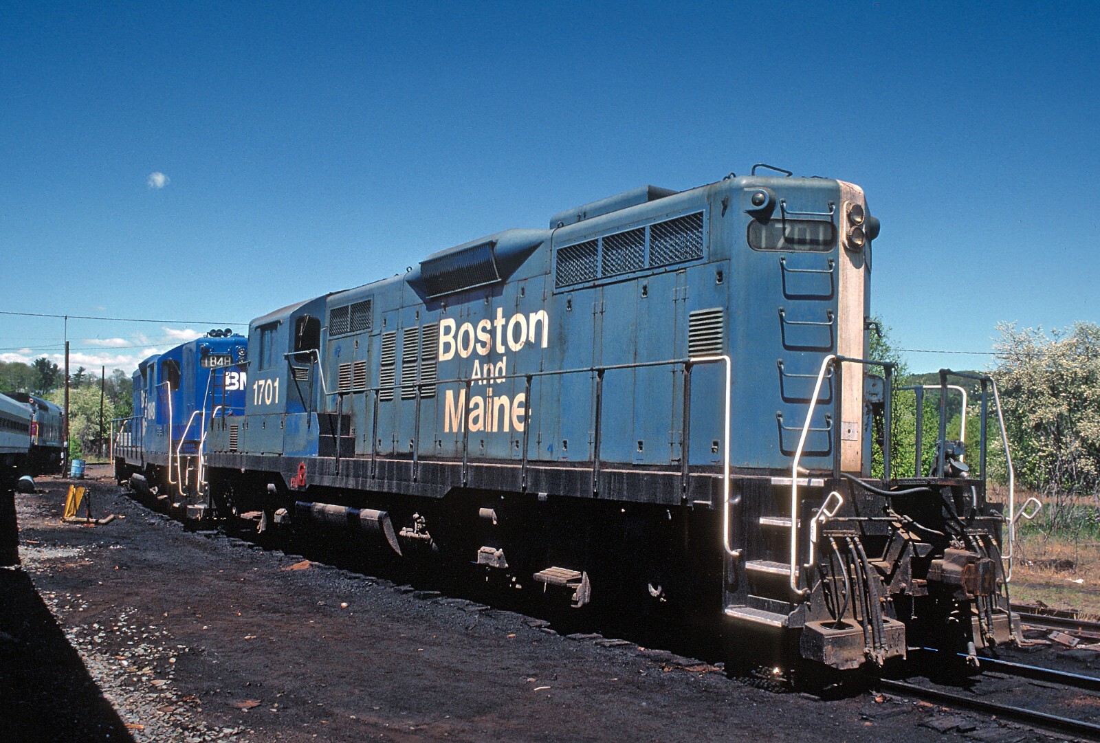 B&M 1707 and 1848 at White River Jct., VT in June 1982 5 x 7 Photo B&M 1707 and 1848 at White River Jct., VT in June 1982 5 x 7 Photo