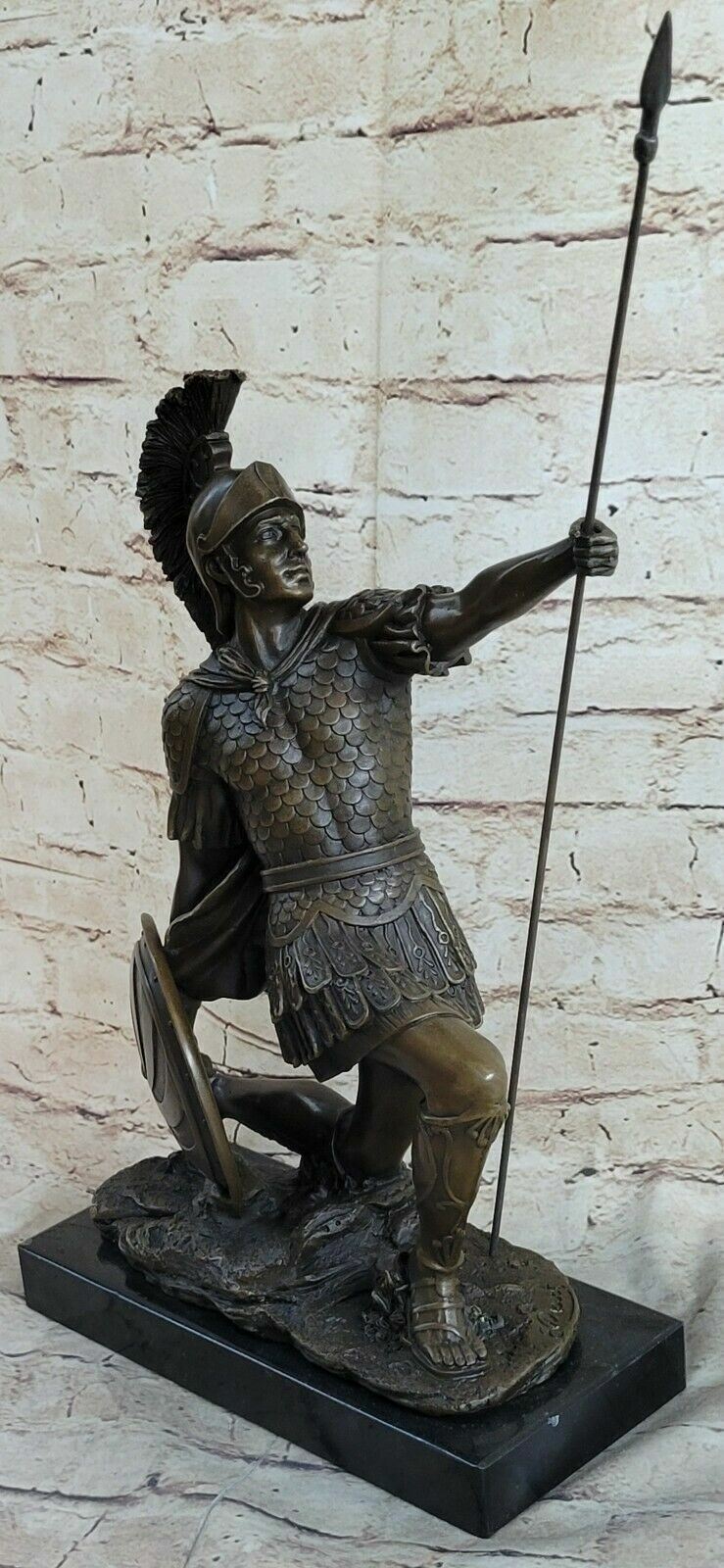 Bronze European Style Modern Art Deco Roman Greek Spartan Warrior Sculpture Gift