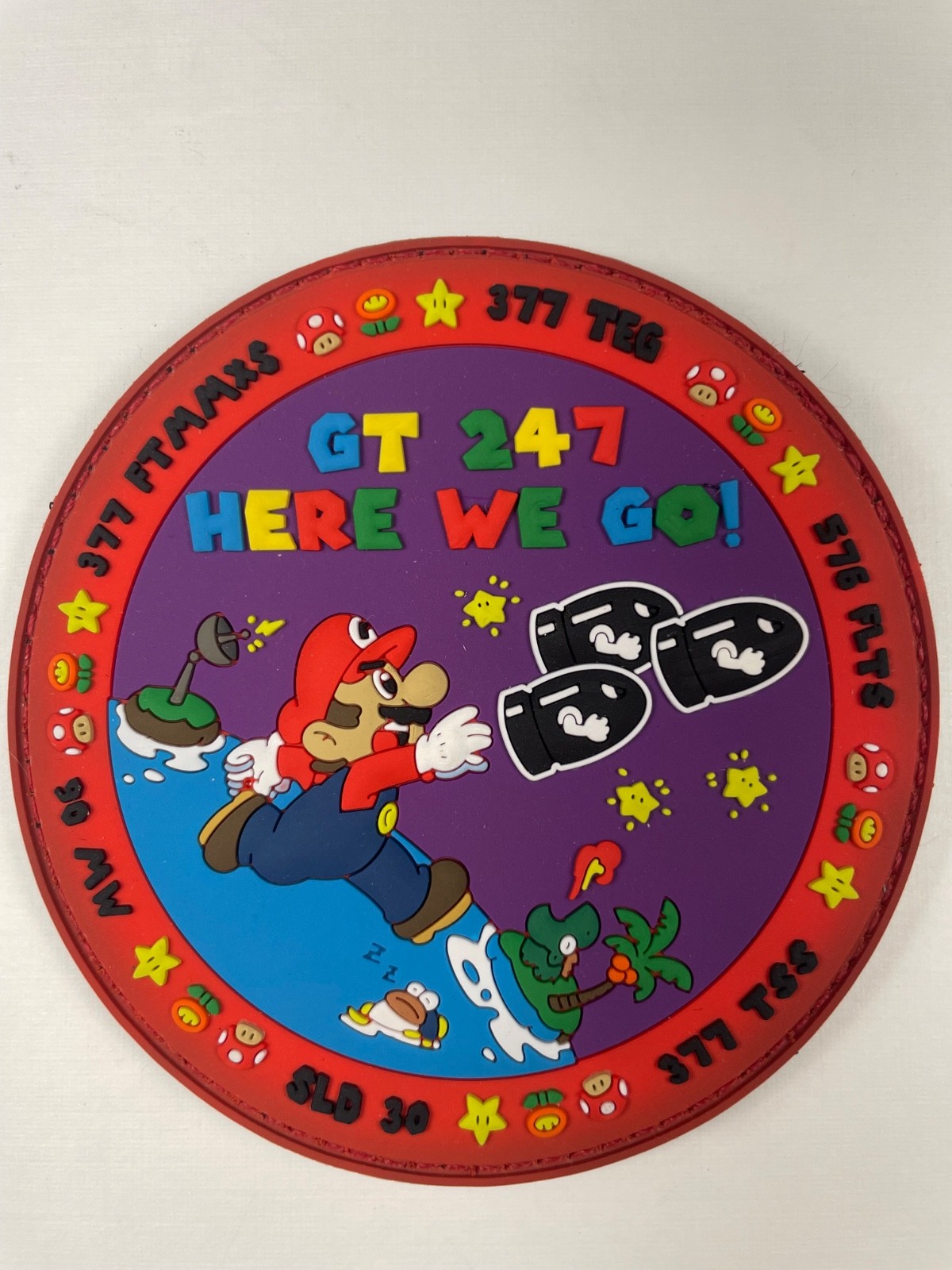 USAF GT247 Super Mario Mission Patch 576 FLTS 377 TEG VSFB ICBM MMIII Missile