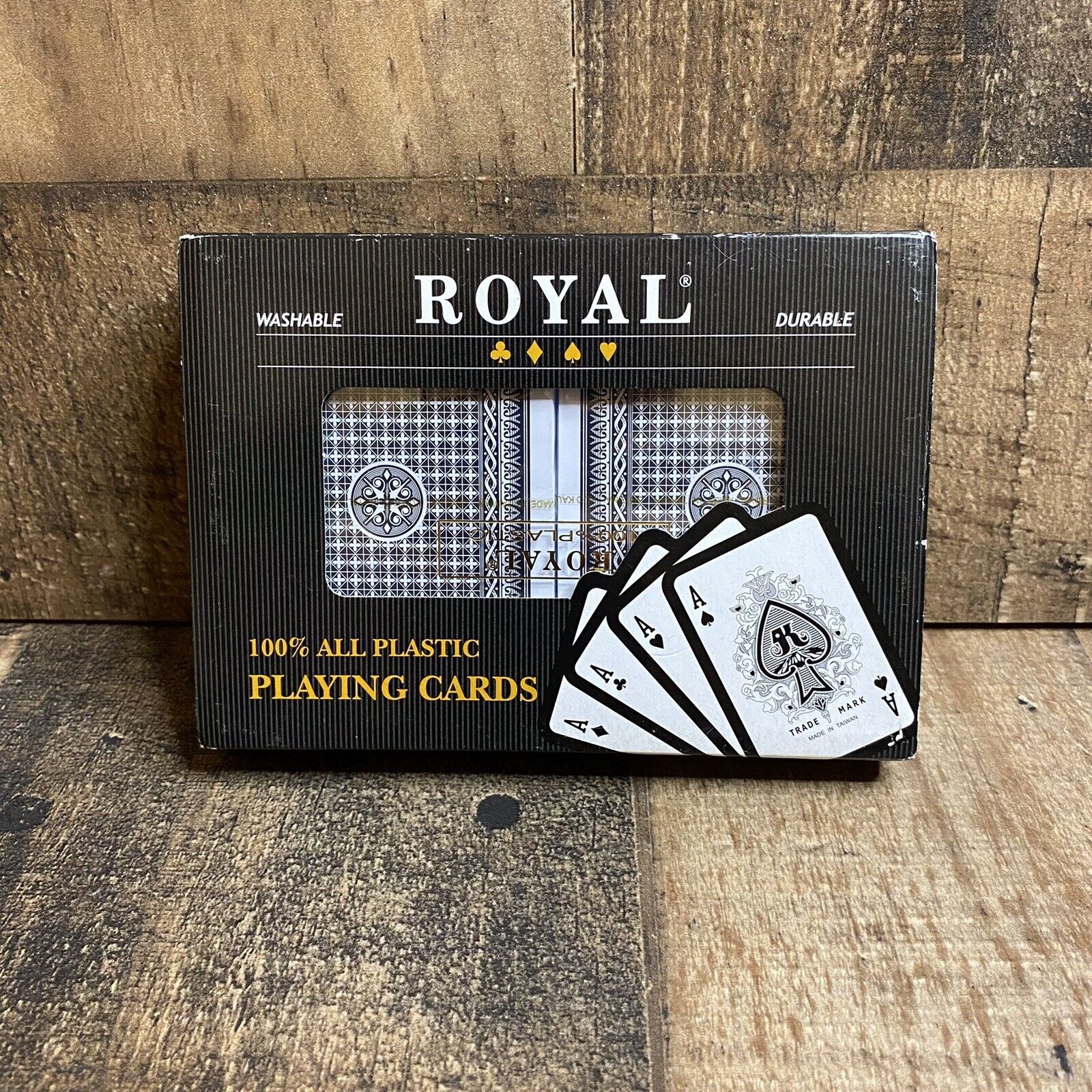 Royal Playing cards 2-Decks Poker Size- 100% Plastic Playing Cards