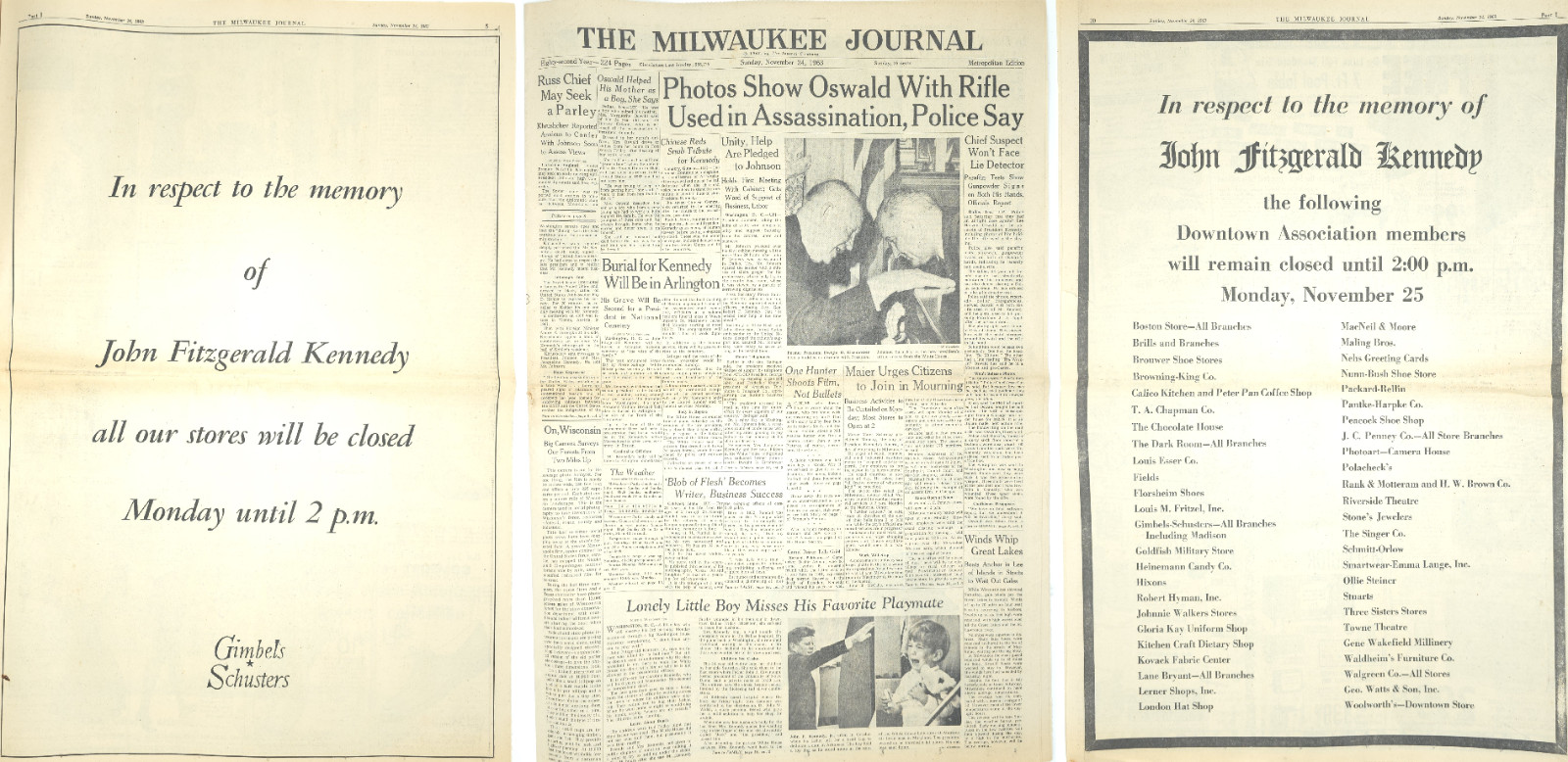 1963 Pic Oswald Rifle Assassination John F Kennedy Burial JFK Milwaukee Journal