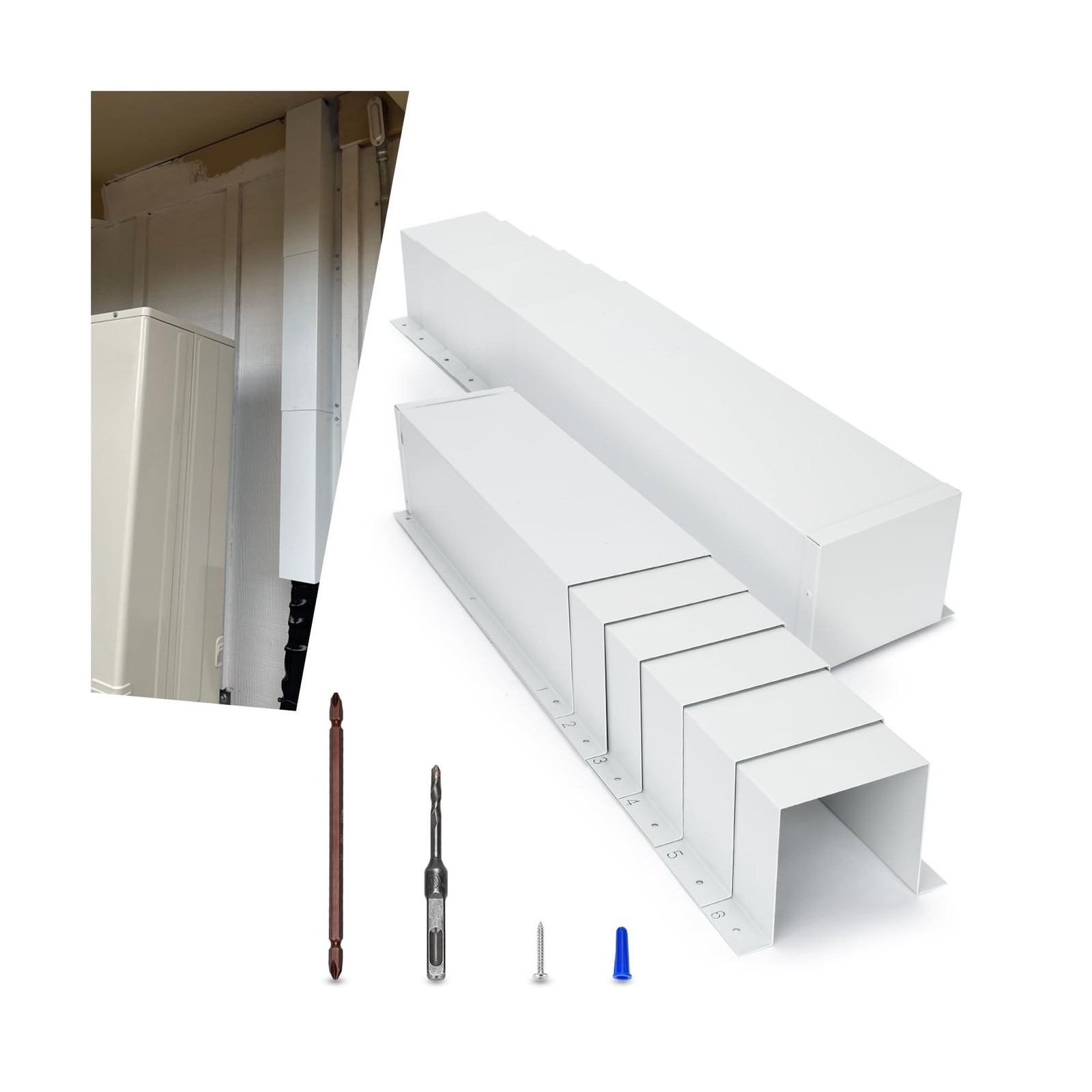 TOPOWN Metal HVAC Lines Cover for Central Air Conditioner 6x4\