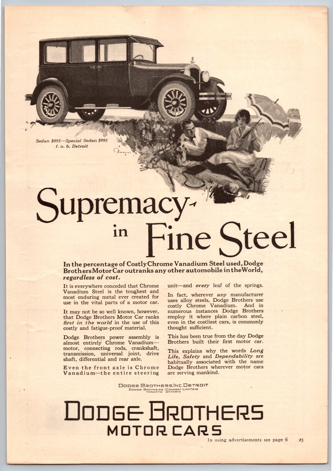 Vintage 1929, Dodge Brothers, Sedan, Auto, Automobile, Car 20\'s Print Ad