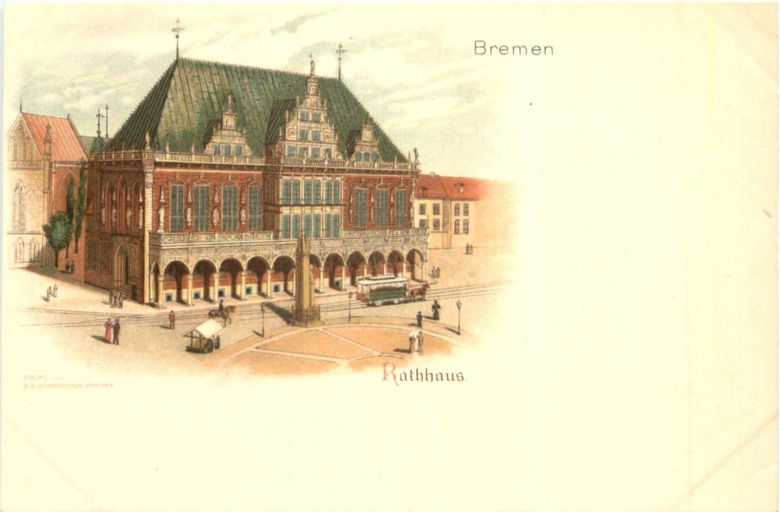 Bremen - City Hall - Litho -724874