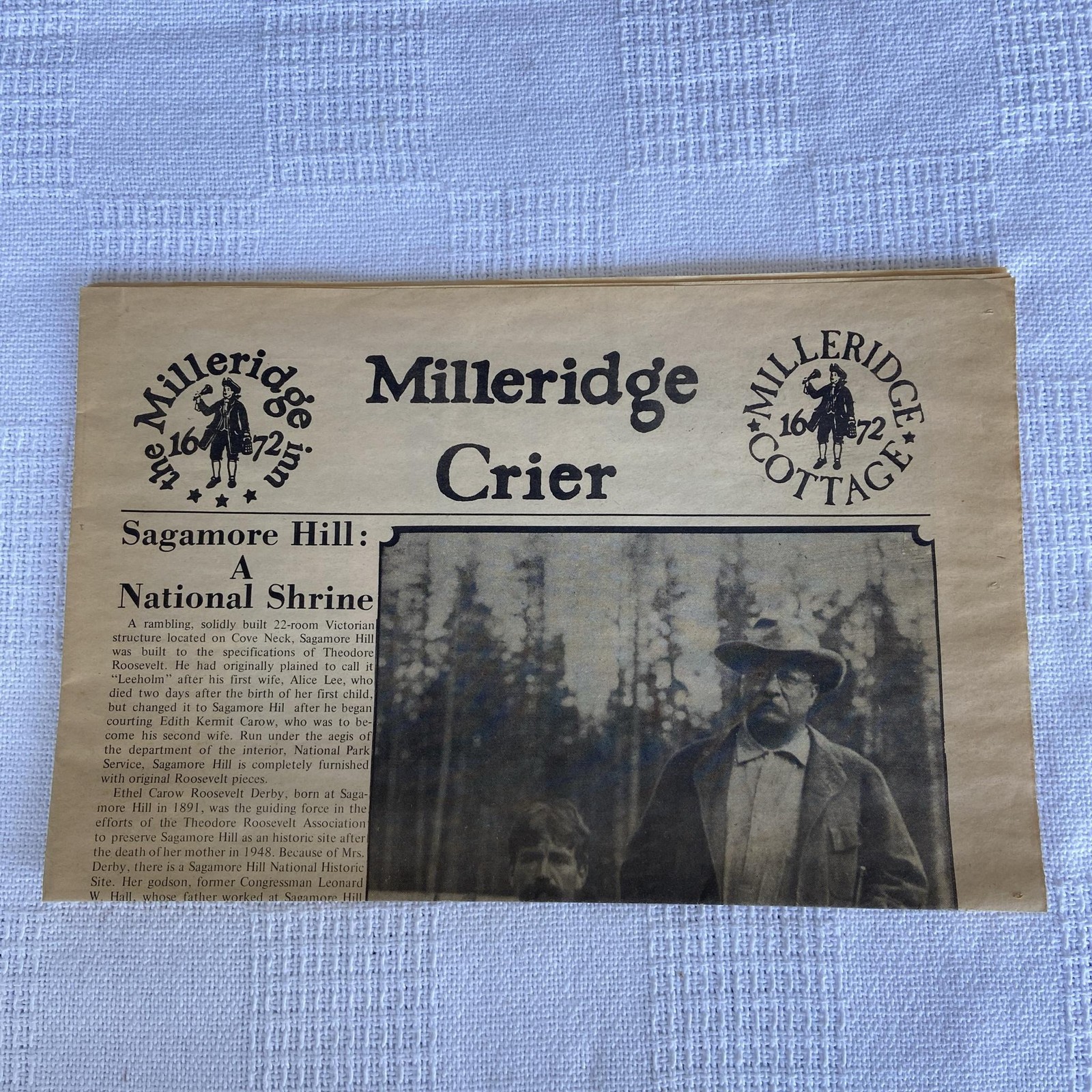 Milleridge Crier Sagamore Hill Newspaper Theodore Roosevelt Brochure Inn NY