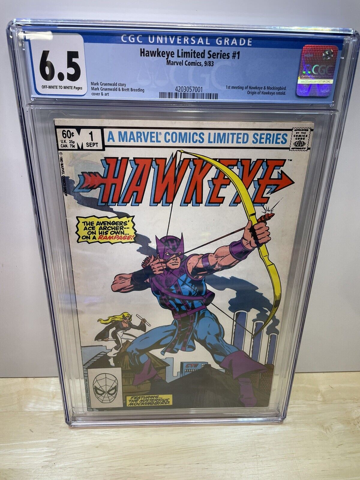 HAWKEYE Limited Series #1 (Marvel Comics, 1983) CGC Graded 6.5