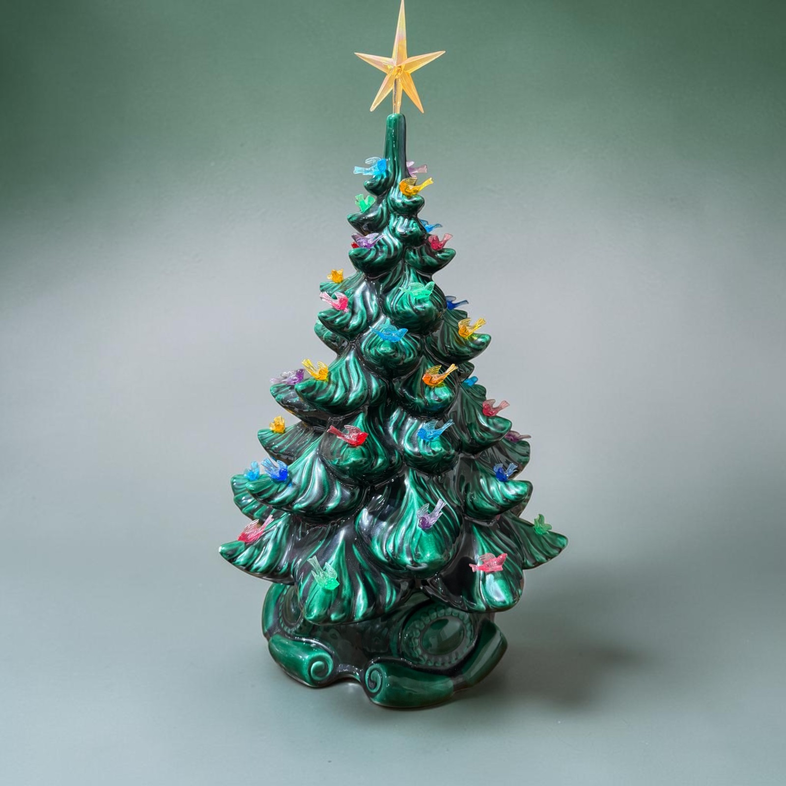 VTG 1989 Atlantic ceramic dove light Christmas tree 19 VTG 1989 Atlantic ceramic dove light Christmas tree 19