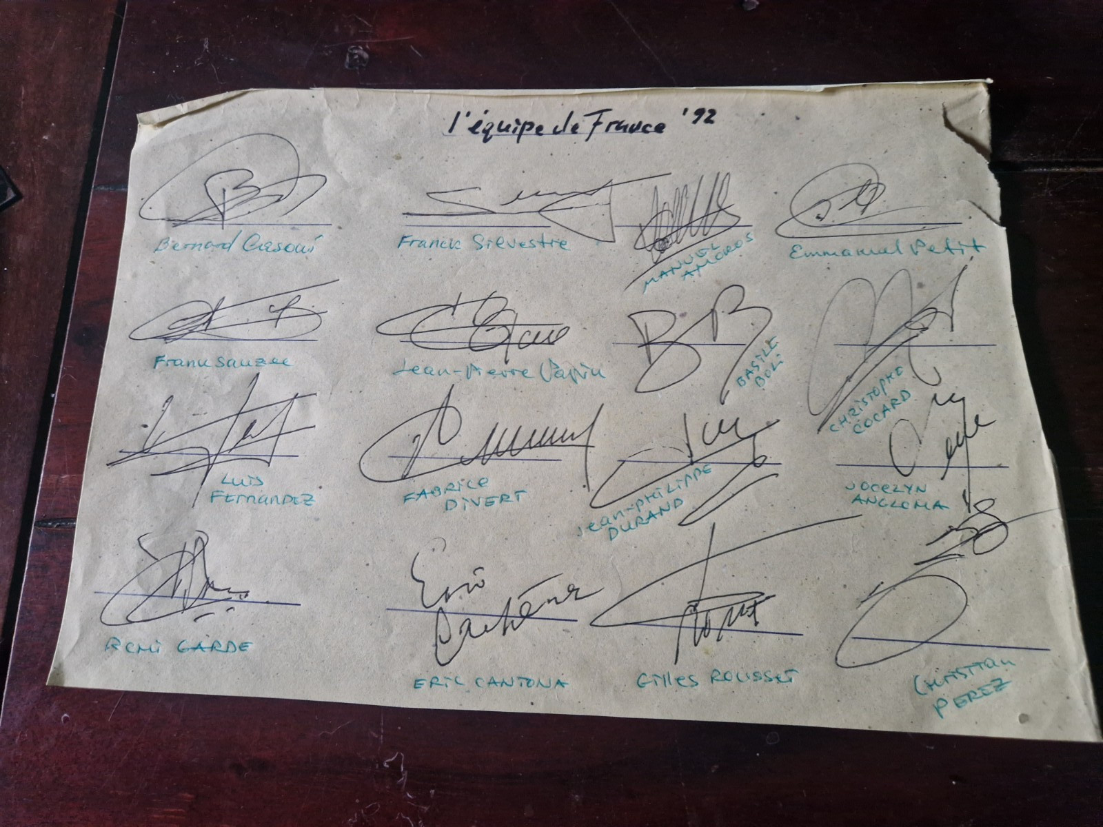 France 1992 Euro Cup / Eric Cantona / Jean-Pierre Papin / Frank Sauzee France 1992 Euro Cup / Eric Cantona / Jean-Pierre Papin / Frank Sauzee