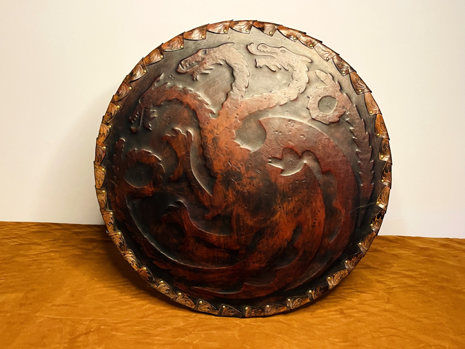Game of Thrones Shield | Dragon Shield | Leather Covered Shield Best For Gift