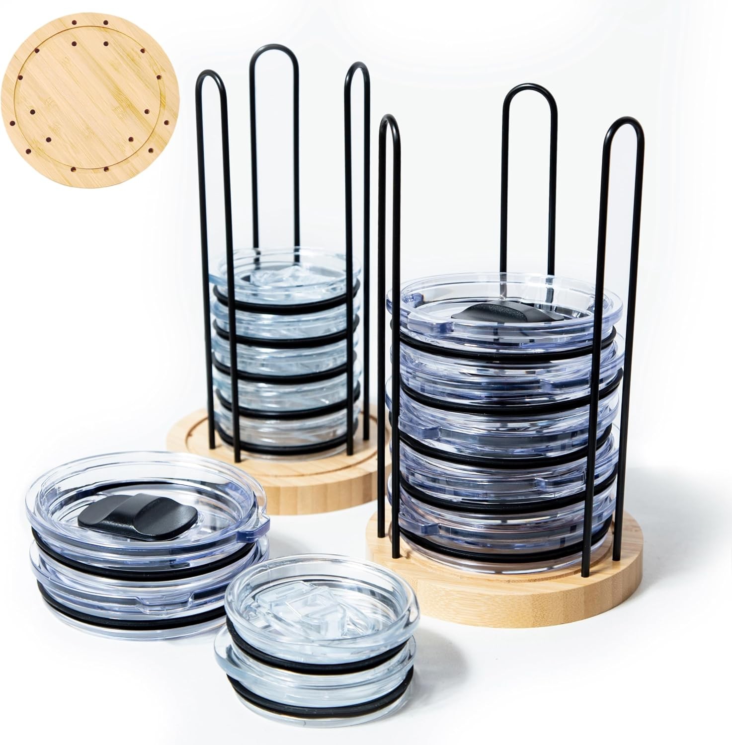 2PC Tumbler Lid Organizer, Cup Lid Organizer, Holds up to 20 Lids 2PC Tumbler Lid Organizer, Cup Lid Organizer, Holds up to 20 Lids