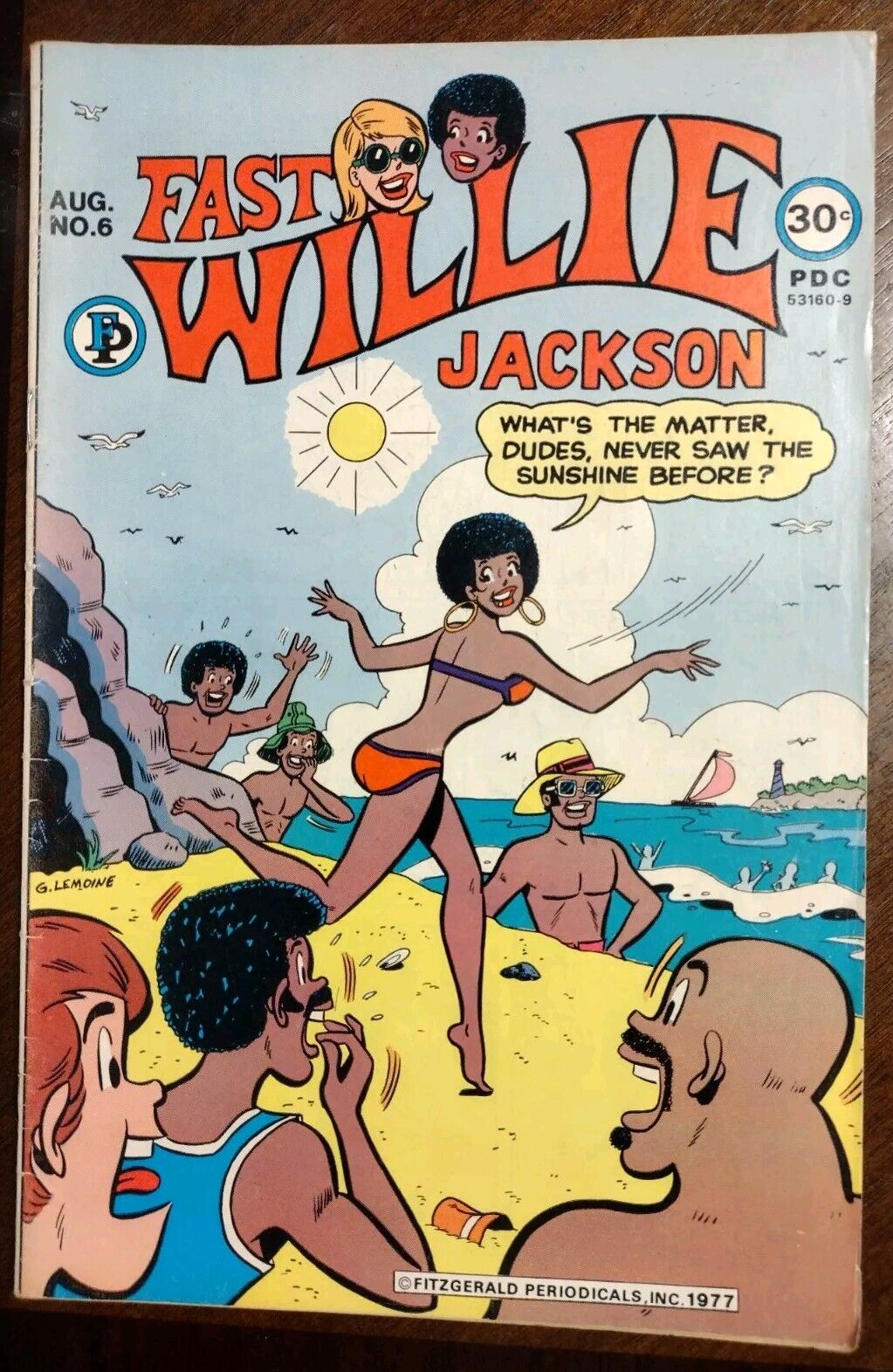 Fast Willie Jackson #6 Bikini Cover and story Fitzgerald Comics Black Archie