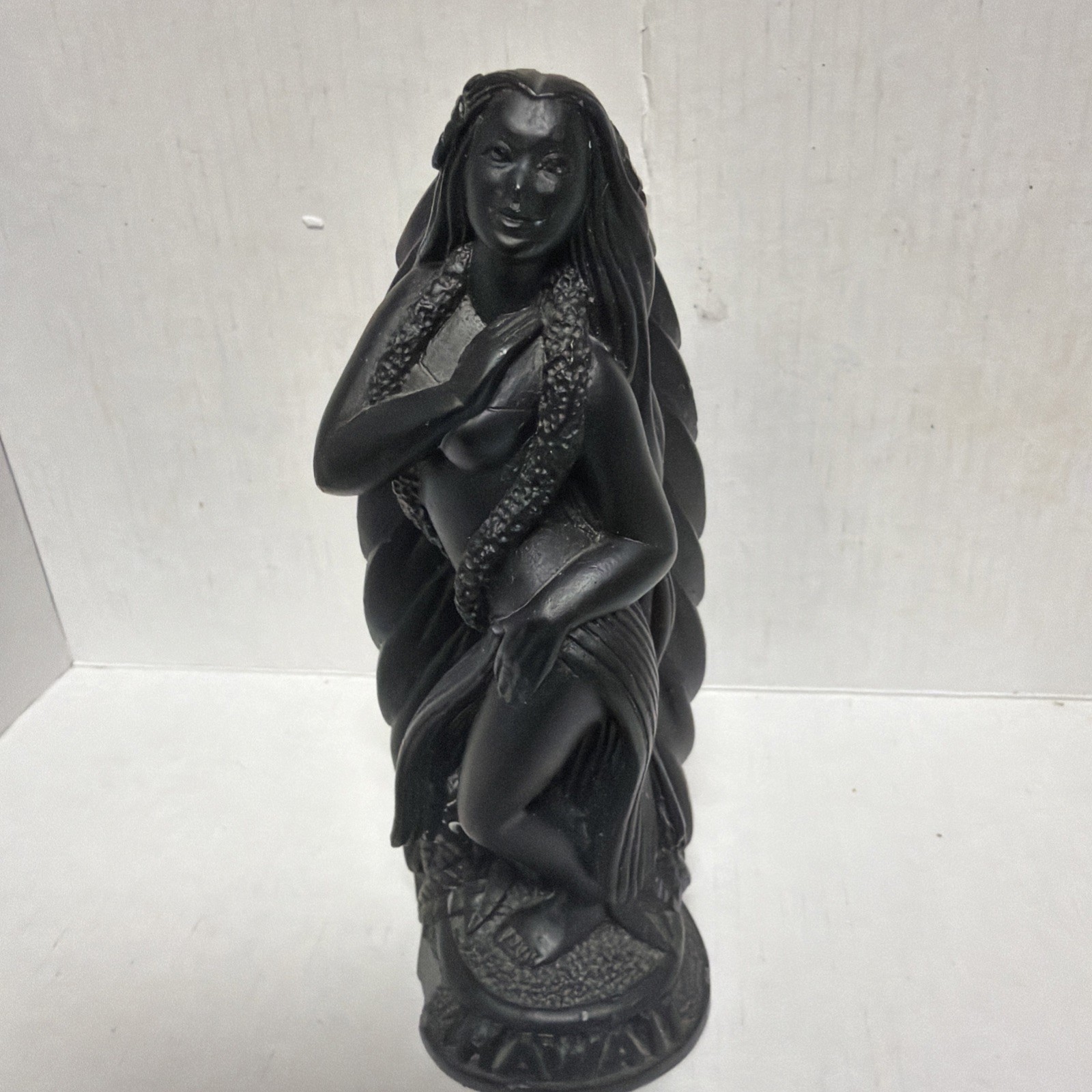 Vintage CoCo Joes Hula Dancer Tiki Figurine Black Lava Hawaii  53 1953 5\