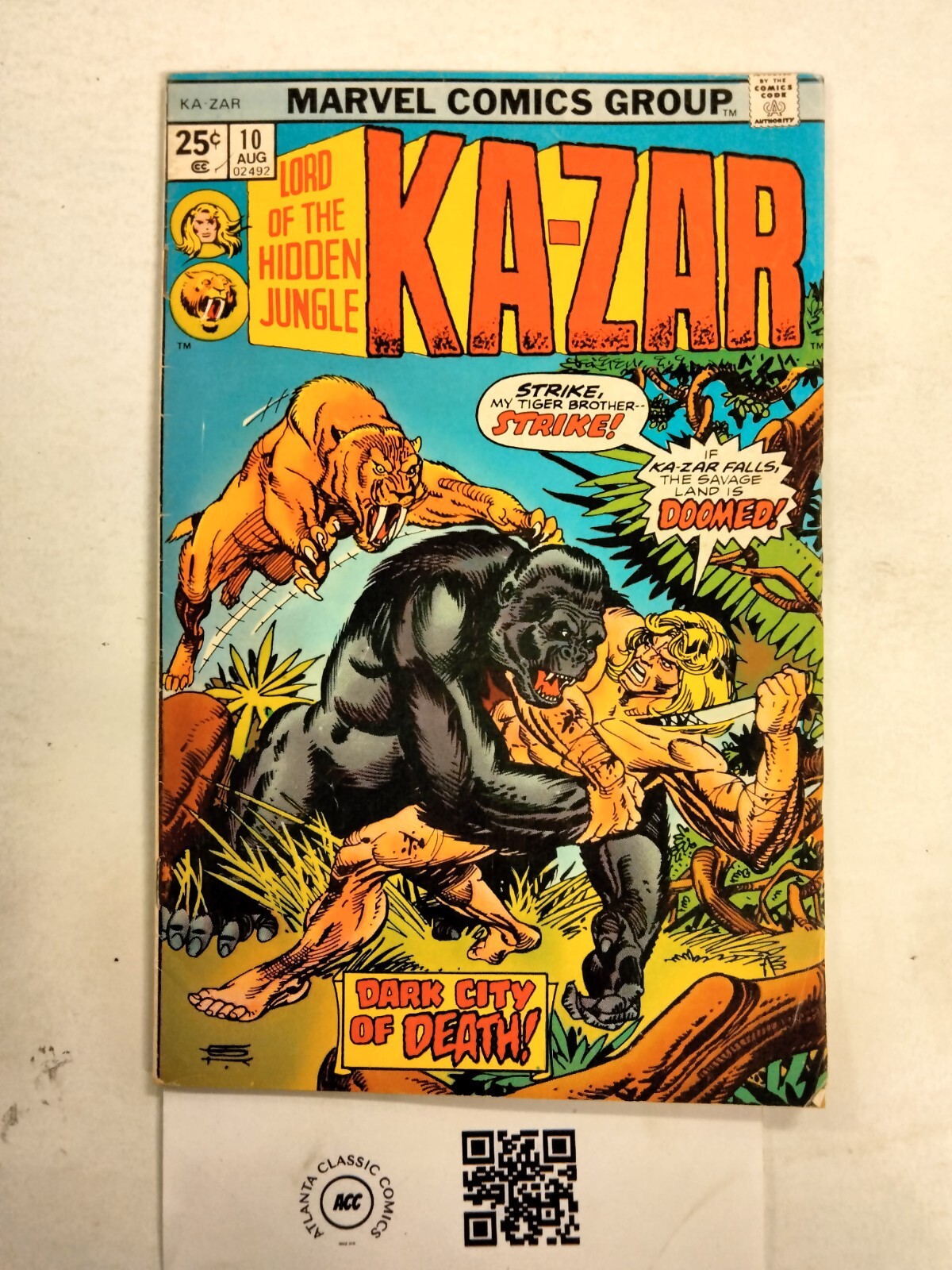 Ka-Zar #10 VF-NM Marvel Comic Book 14 TJ68