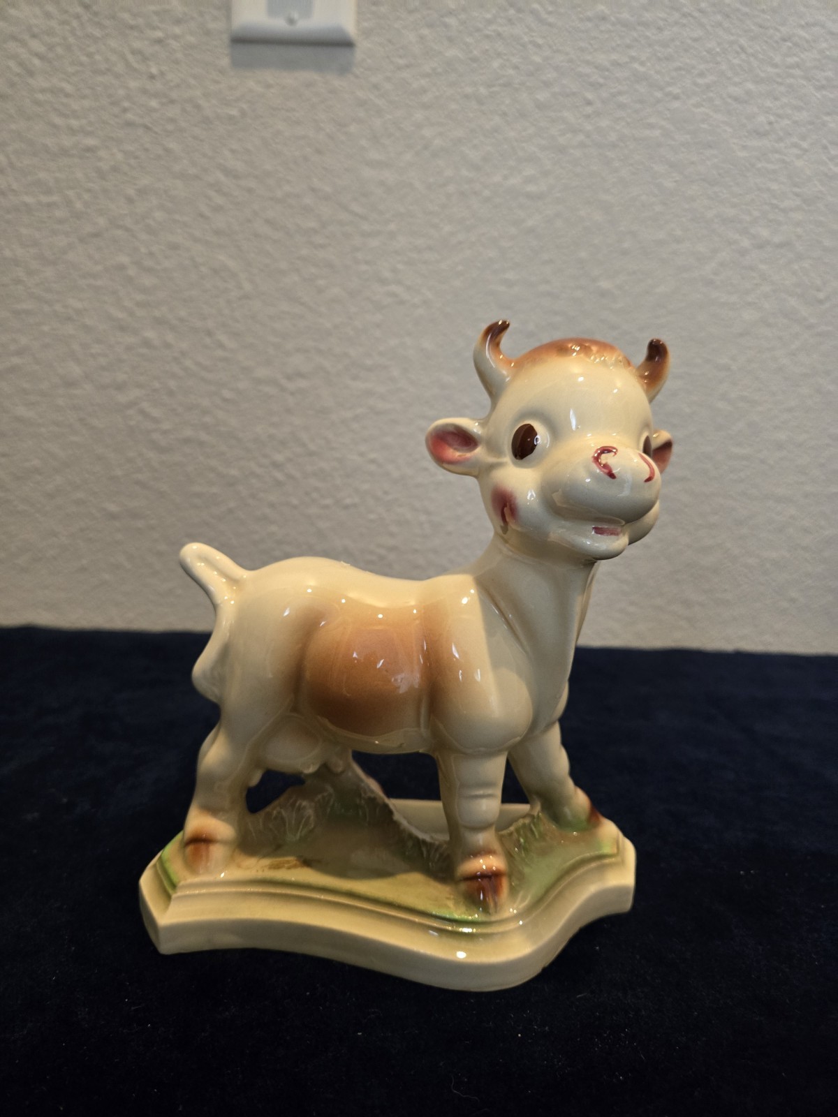 Milky The Cow Figurine Rempel Enterprise Diamond Pottery 1940s Vtg