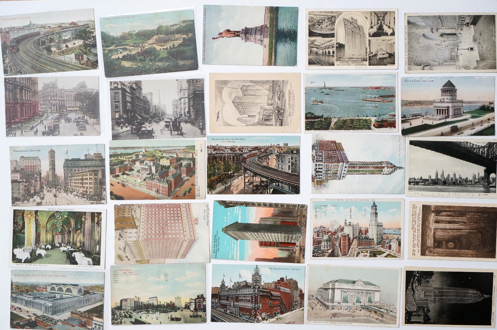 New York City Postcard LOT 25 Views NYC Buildings Antique Vintage NY Post Cards
