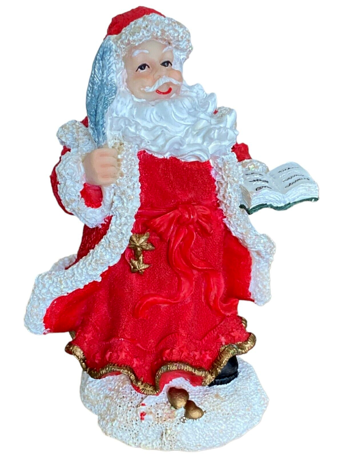 Vintage K\'s Collection Santa Claus Figurine Holding Good List 4.5\