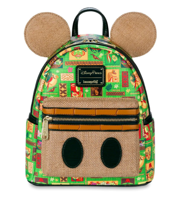 Disney Parks Loungelfy Mickey Mouse Main Attraction Tiki Room Backpack