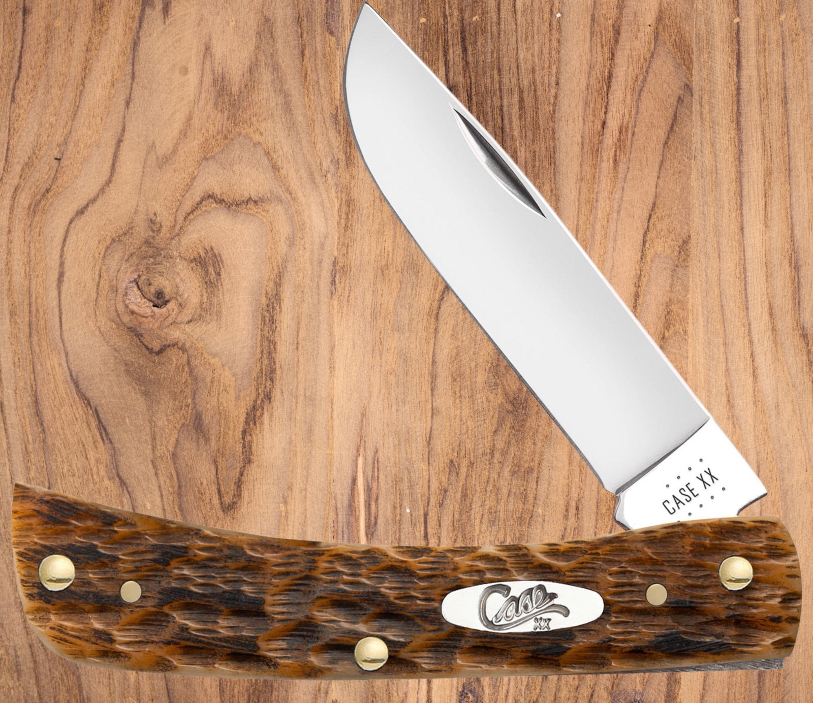 CASE XX 30092 SODBUSTER JR POCKET KNIFE CARBON STEEL JIGGED AMBER BONE 6137 CS