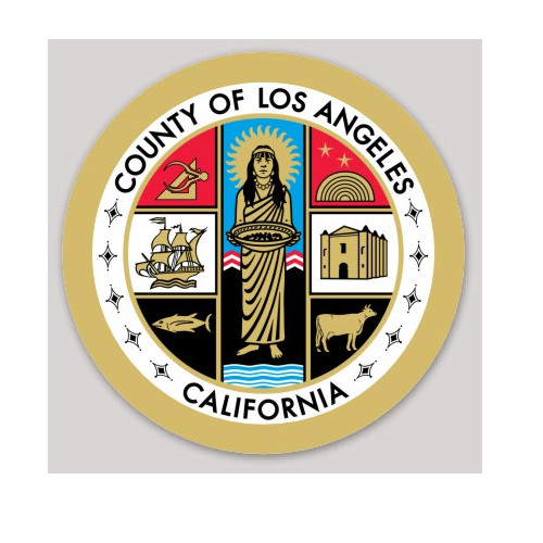 2 Inch County Of Los Angeles California Seal Vinyl Sticker Bumper Decal