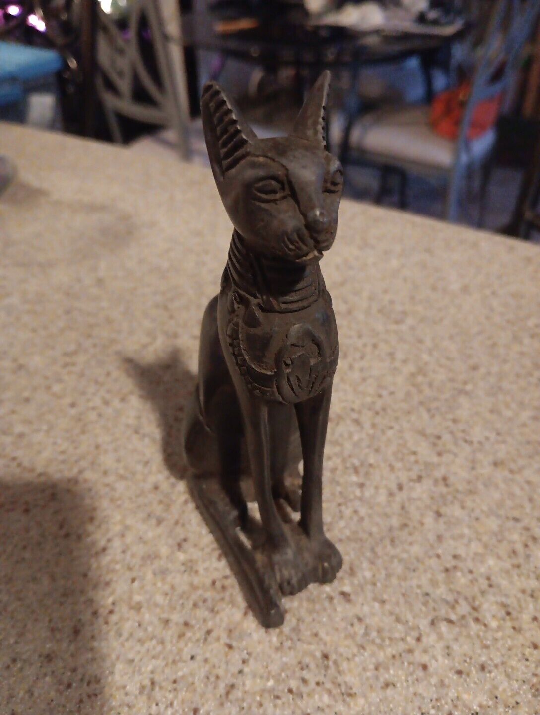 Vintage egyptian black cat figurine Statue
