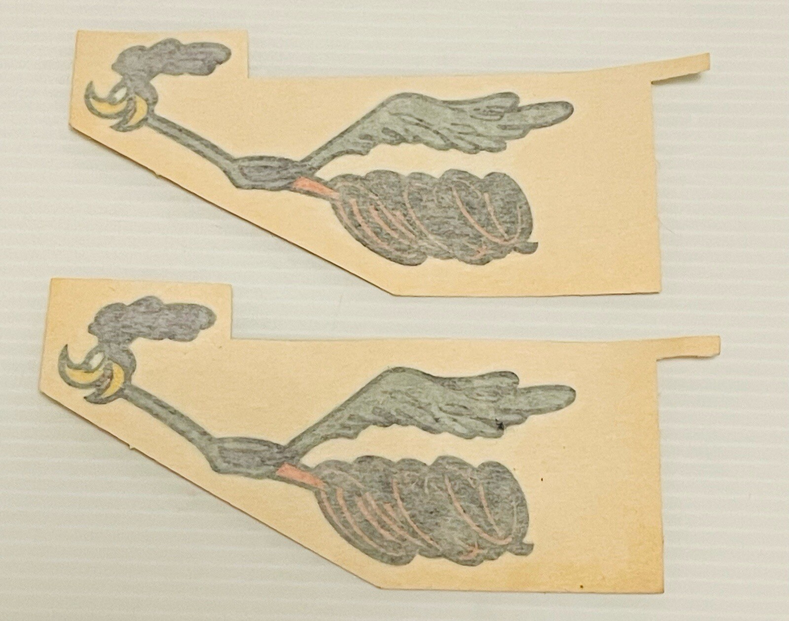 2 Road Runner running bird reflective decals Plymouth Warner Bros. Seven Arts.