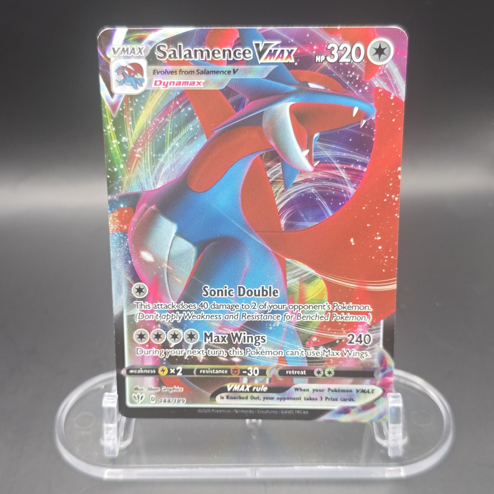Salamence VMAX 144/189 Swsh03: Darkness Ablaze Holo