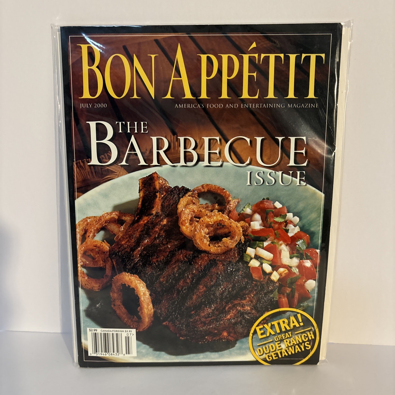 July 2000 Bon Appetit Magazine The Barbecue Issue