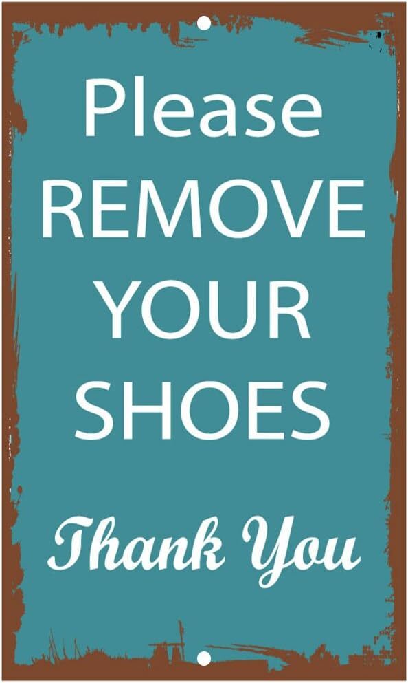 Fastasticdeals Please Remove Your Shoes Thank You Novelty Funny Metal Sign 8 in