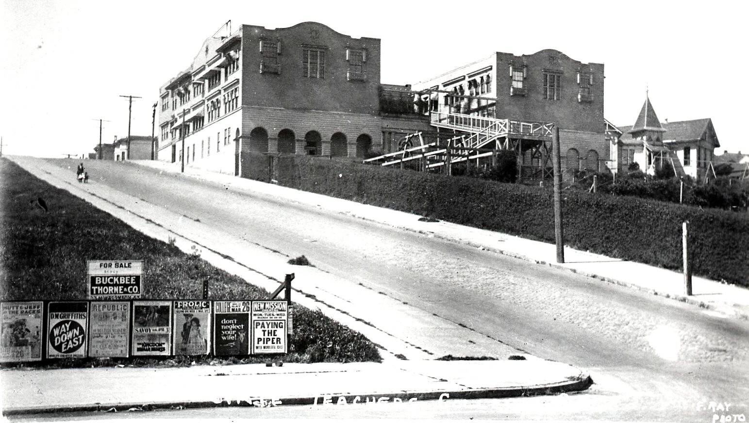 c.1921 SAN FRANCISCO STATE TEACHERS COLLEGE@LAGUNA&HERMANN w/AD POSTERS~NEGATIVE