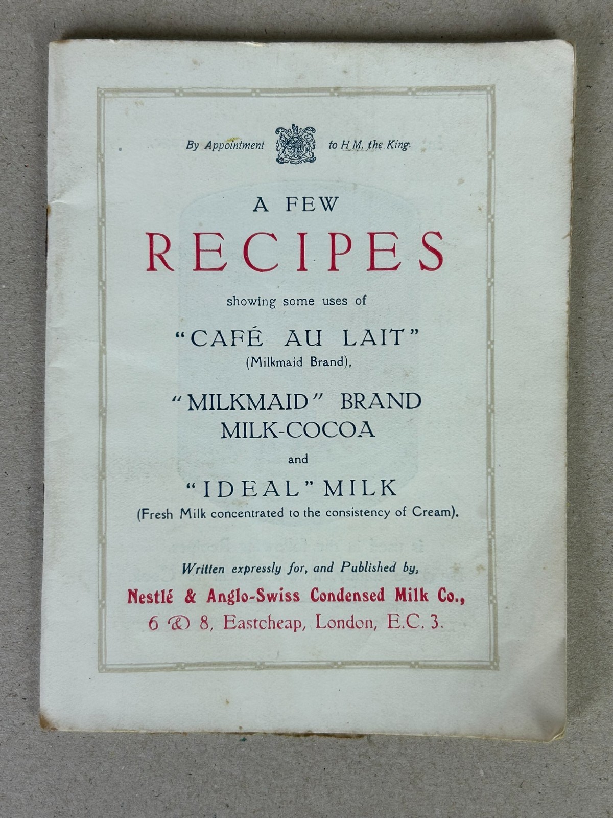 Vintage Promotional Cookery Booklet Recipes Nestle Milk Products 1920s-1930s