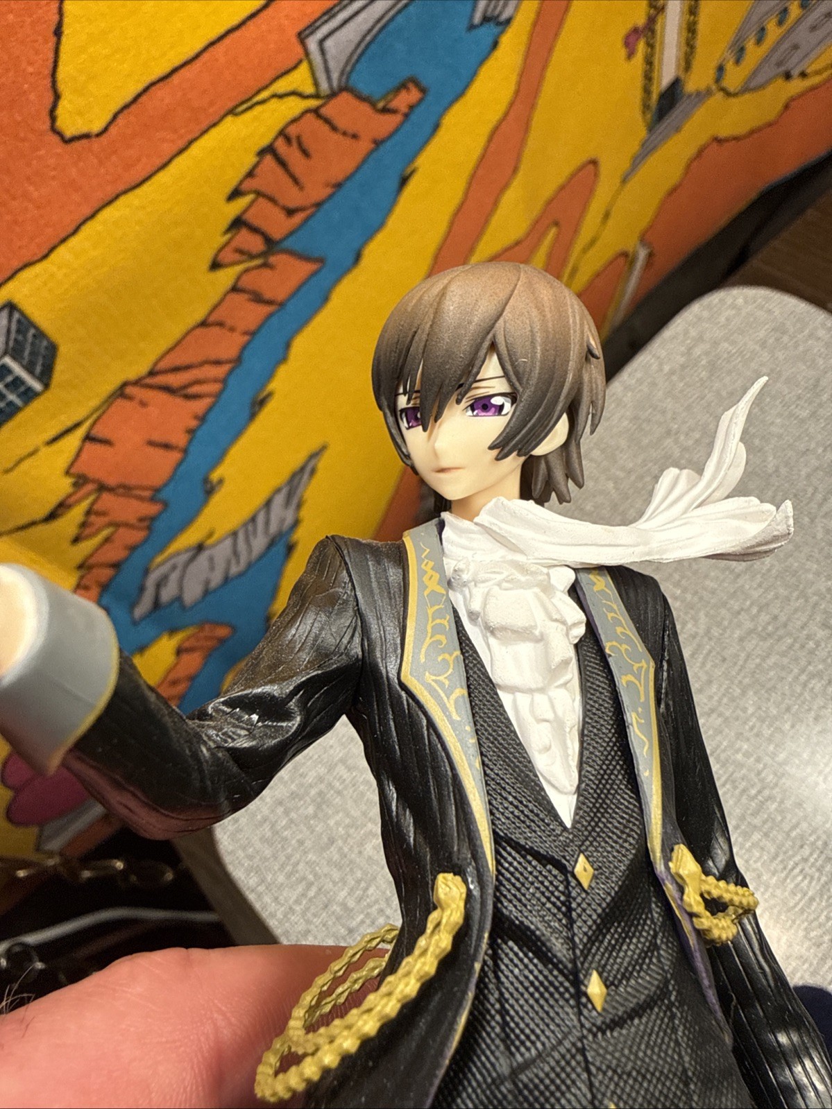 Banpresto Code Geass Lelouch Lamperouge Figure Black Suit Purple Cape Banpresto Code Geass Lelouch Lamperouge Figure Black Suit Purple Cape