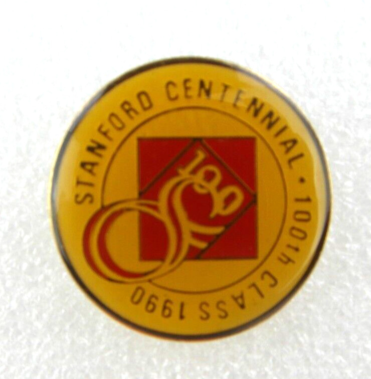 Vintage Stanford University Centennial 100th Class 1990 Enameled Lapel Pin EUC