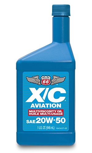 Phillips 66 20W50 X/C Aviation Oil 1 Quart, 32. Fluid Ounces, 12 Pack