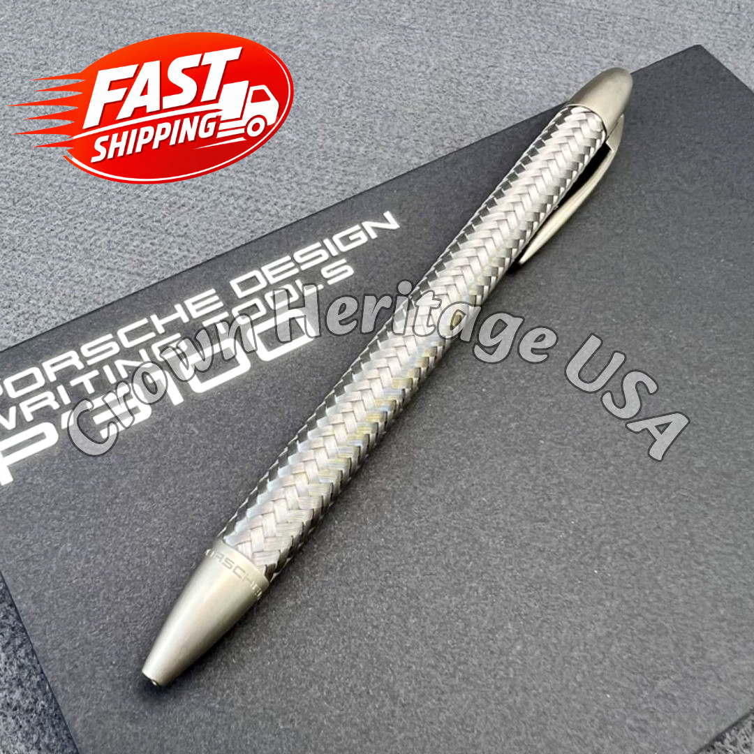 Hot Porsche Design Tec Flex P3100 Braided Weave Ballpoint Pen Collectors Gift