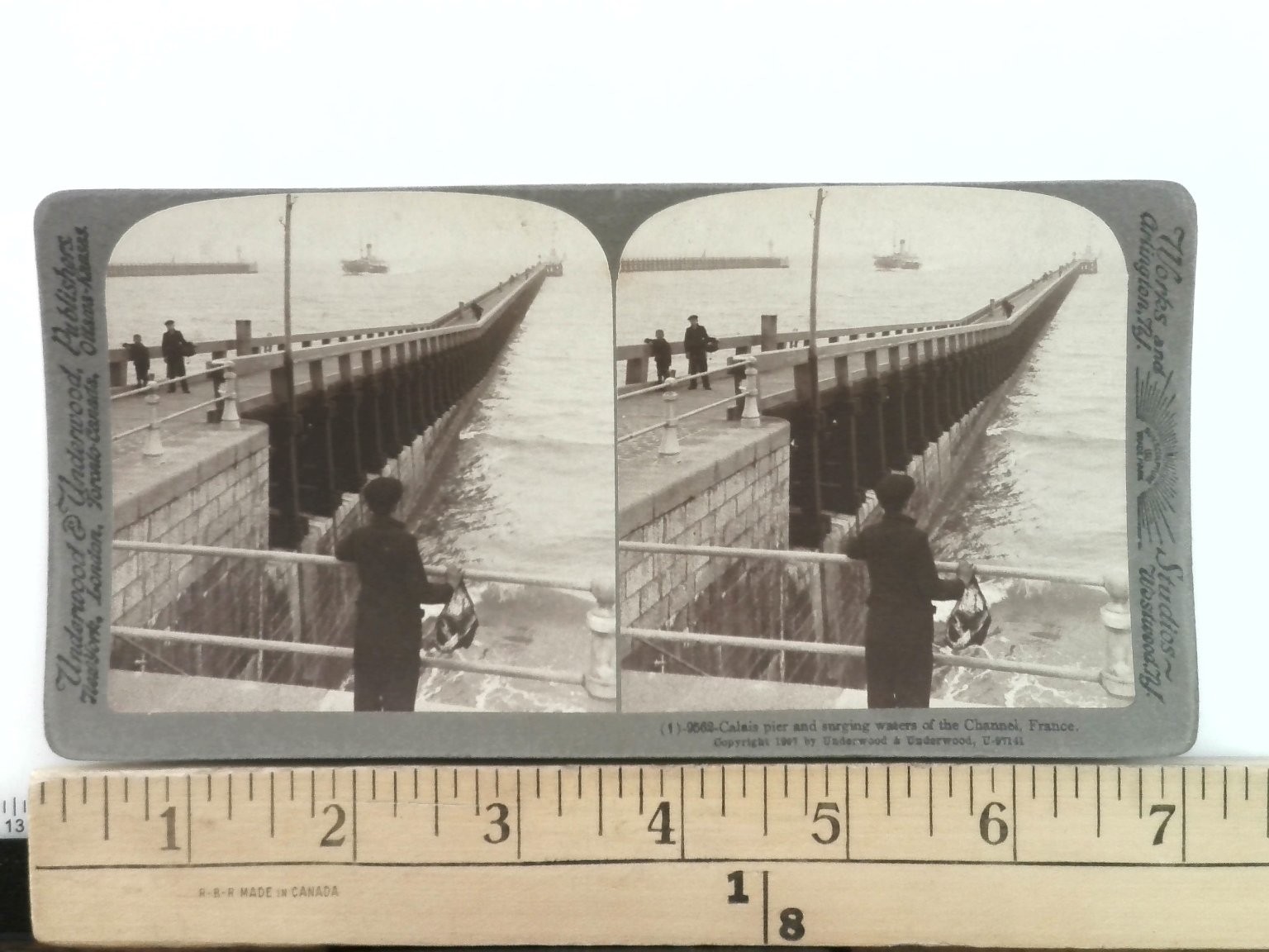 Calais Pier Stereoview Underwood & Underwood 1907 French Coast Calais Pier Stereoview Underwood & Underwood 1907 French Coast
