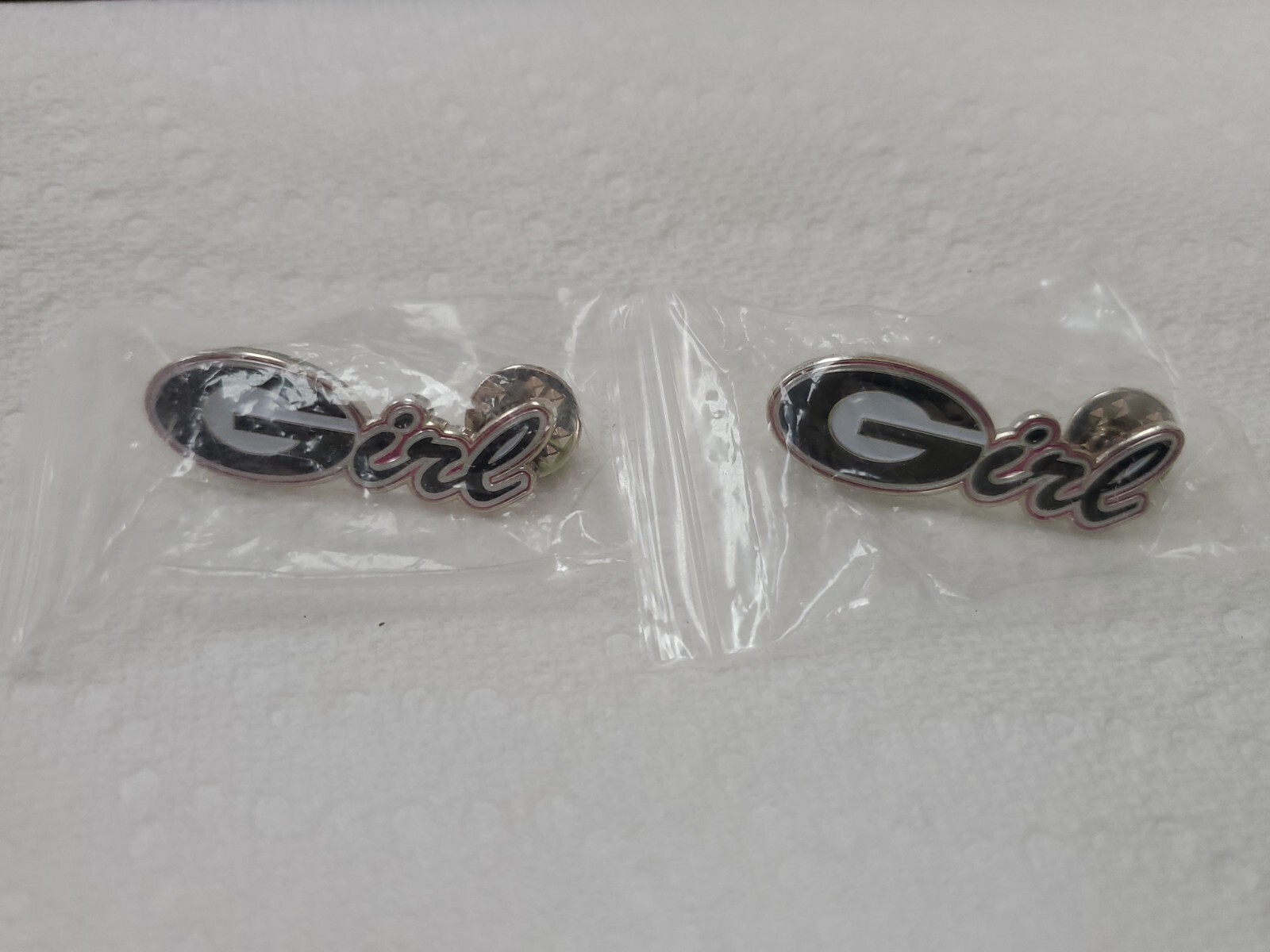 (2) University of Georgia Girl Enamel Pins Pendant 