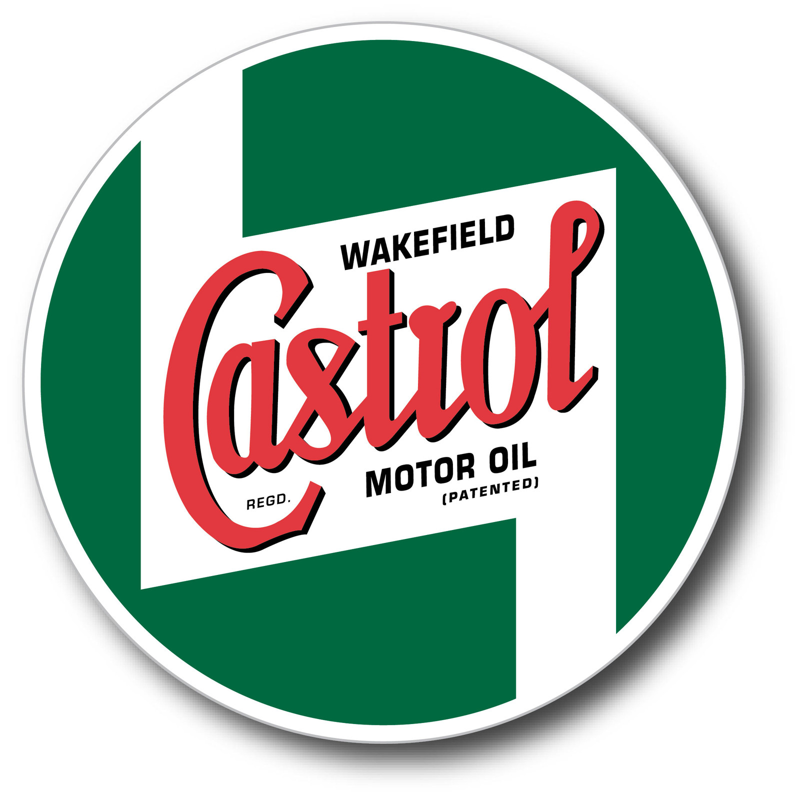 CASTROL WAKEFIELD GASOLINE OIL SUPER HIGH GLOSS OUTDOOR 4 INCH DECAL STICKER 