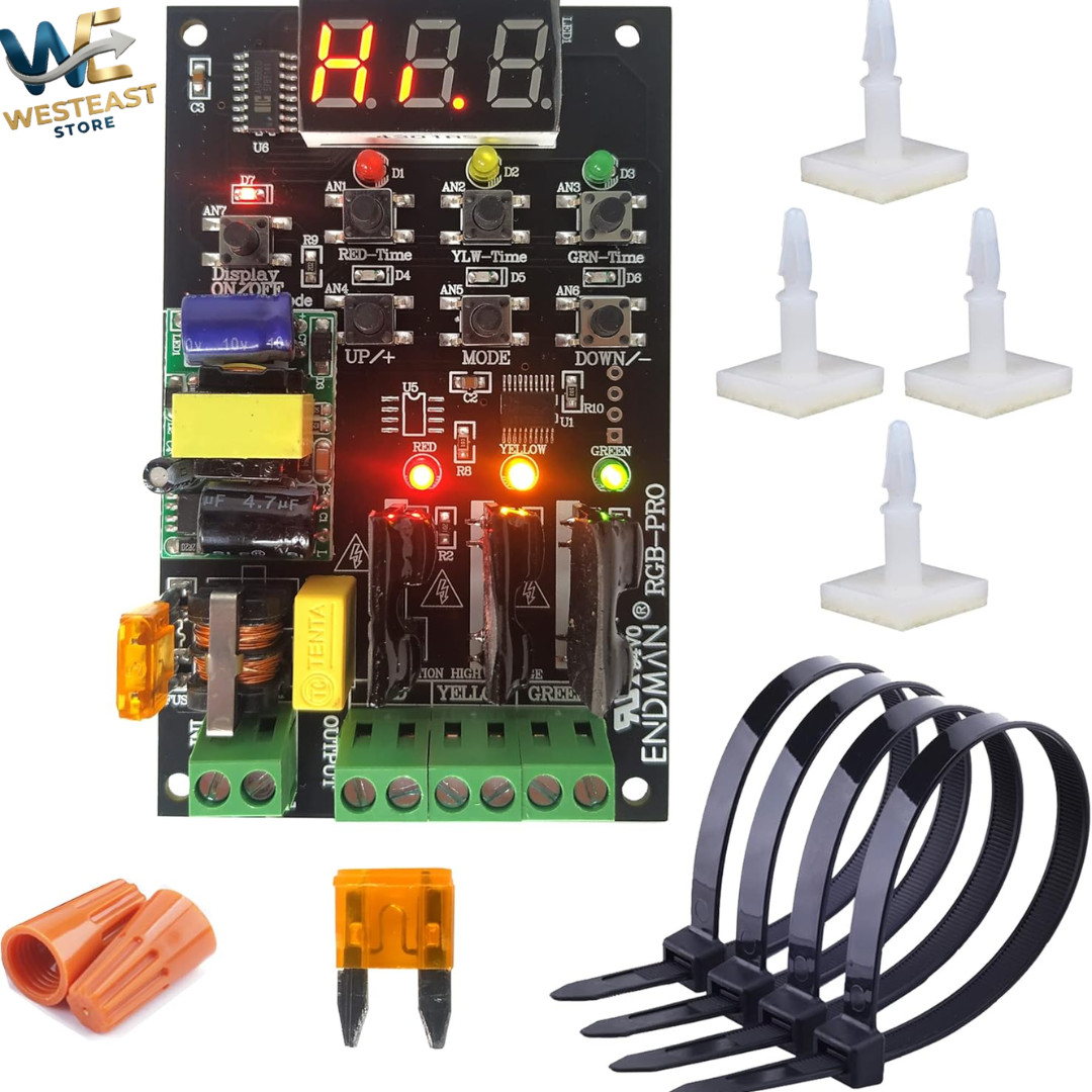 Advanced Traffic Light Sequencer - 3 Channel, LED Display