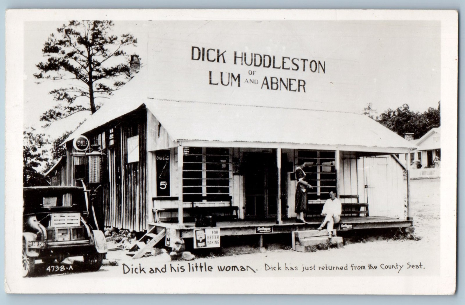 c1950's Dick Huddleston Lum Of And Abner Coca Cola Mena AR RPPC Photo Postcard