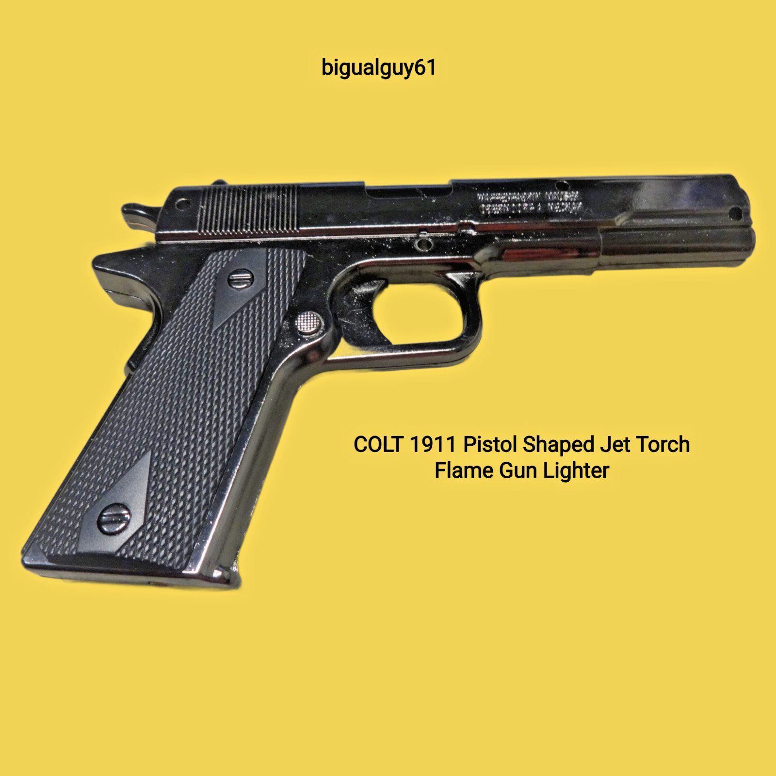 COLT 1911 Gun Shaped Jet Torch Gun Lighter Child Resistant USA Stocked and Ship