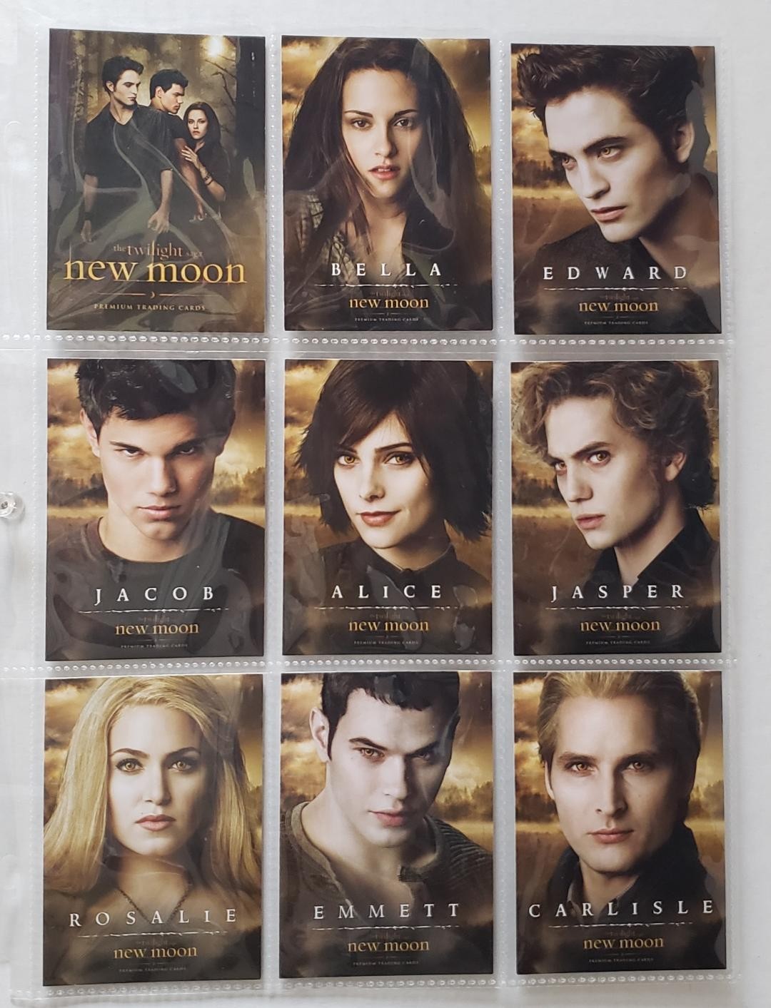 2009 NECA Twilight Saga: New Moon Trading Base Card Set - Complete Base Set 1-72
