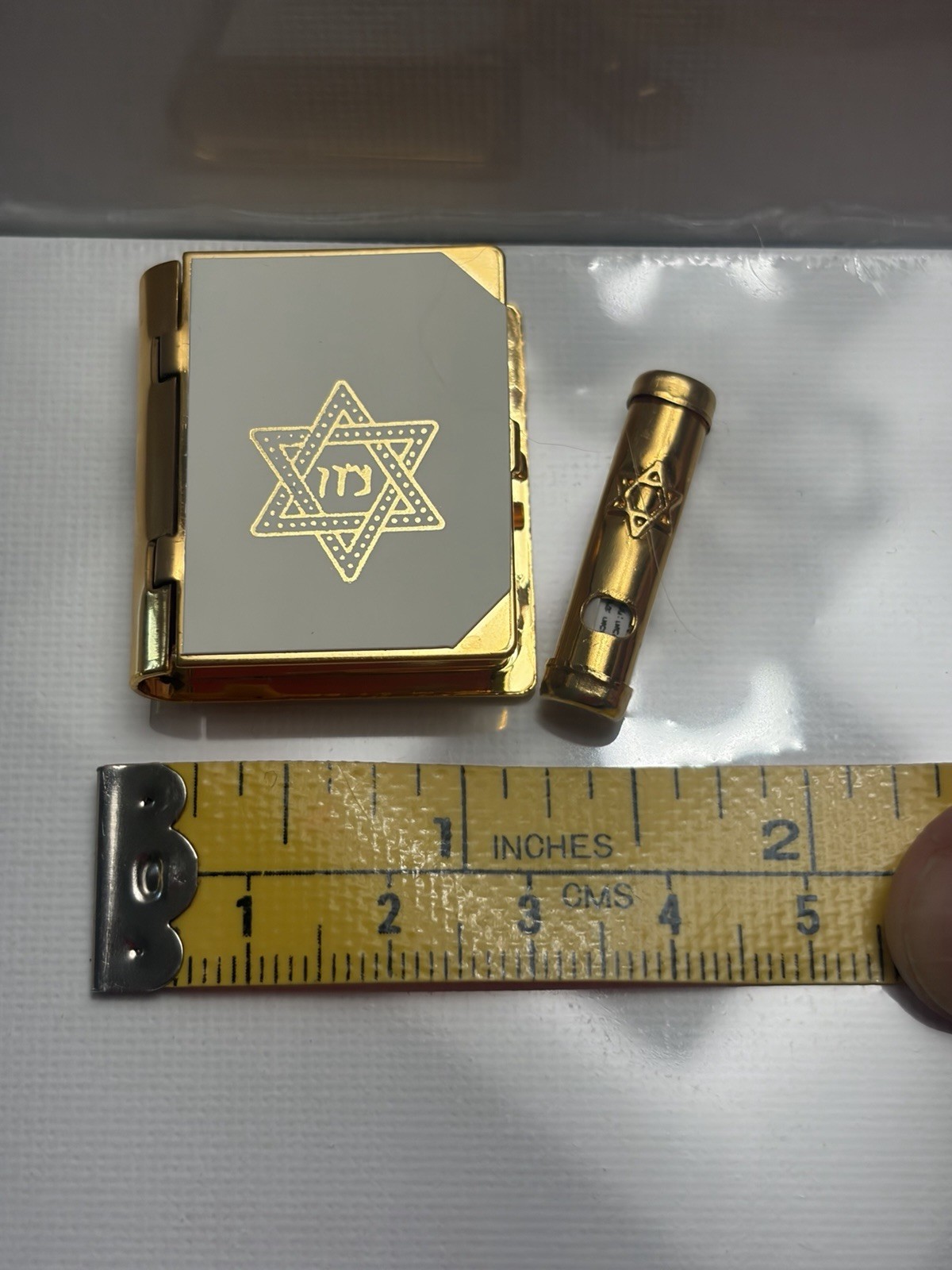 Vintage Miniature Decorative Judaica Prayer case/Torah box