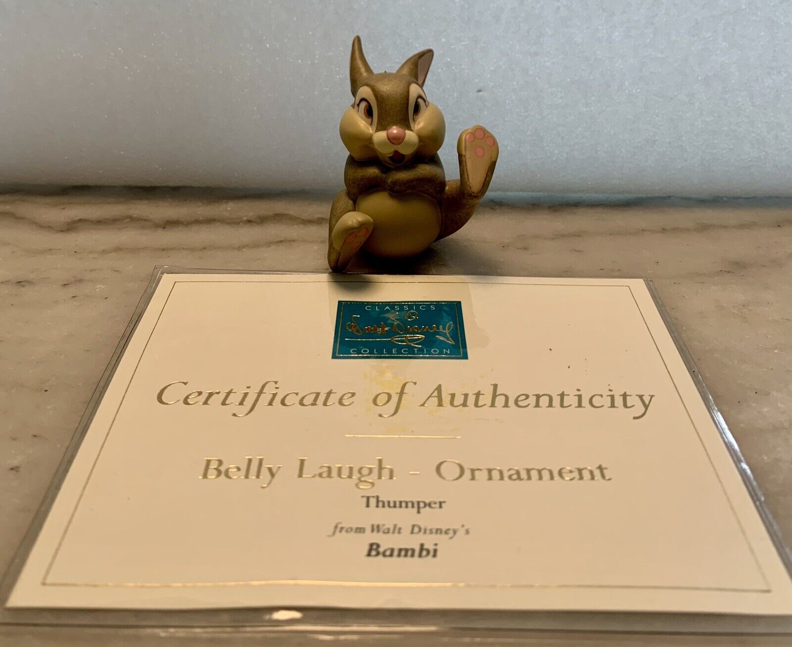 WDCC Disney Bambi Thumper Ornament Figurine w/ Box - Belly Laugh w/ COA No Box