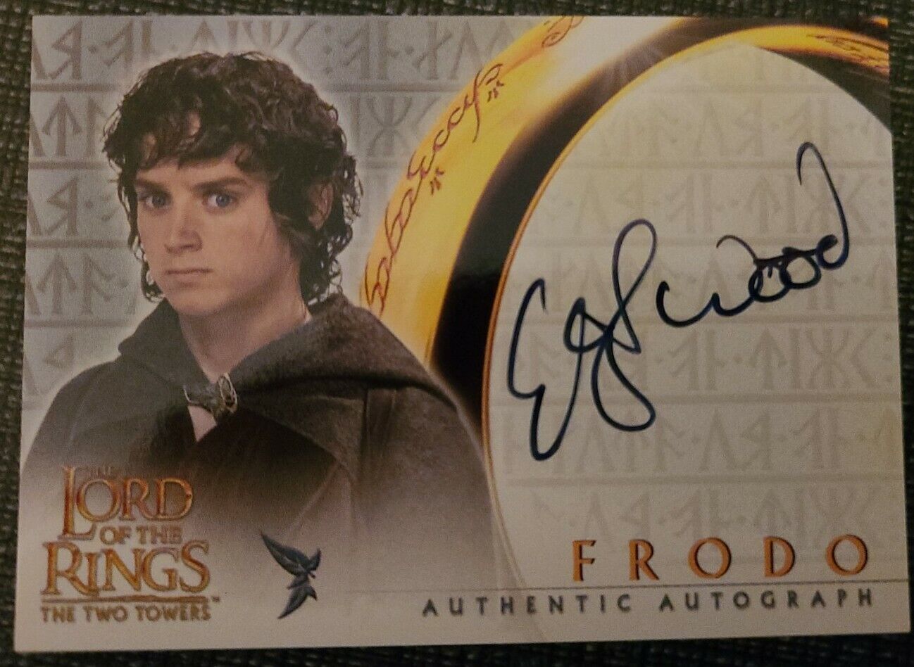 Eiljah Wood LOTR Authentic Autograph Auto Card Topps Lord Of The Rings FRODO