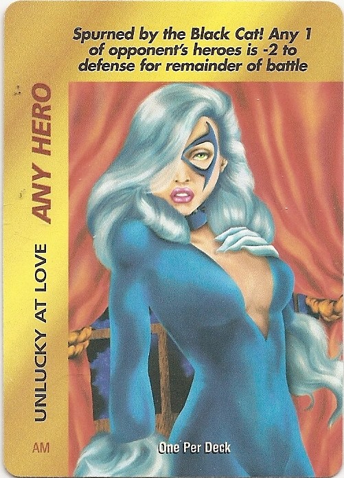 Marvle OVERPOWER Any Hero Unlucky at Love - OPD - OP  promo - Black Cat - Rare