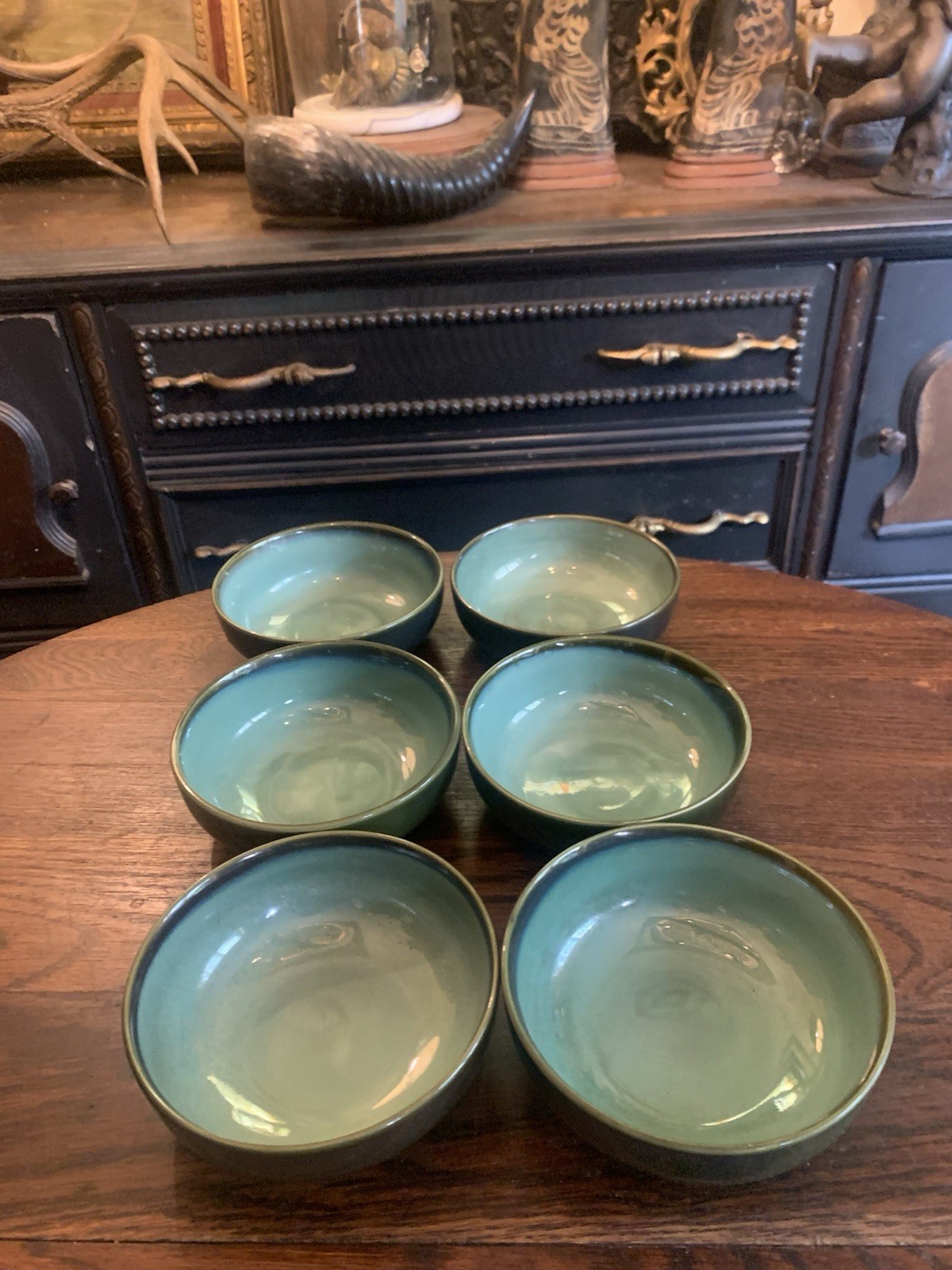 Sango Stoneware Nova Green 4935 Cereal/ Soup Bowl 6.25\