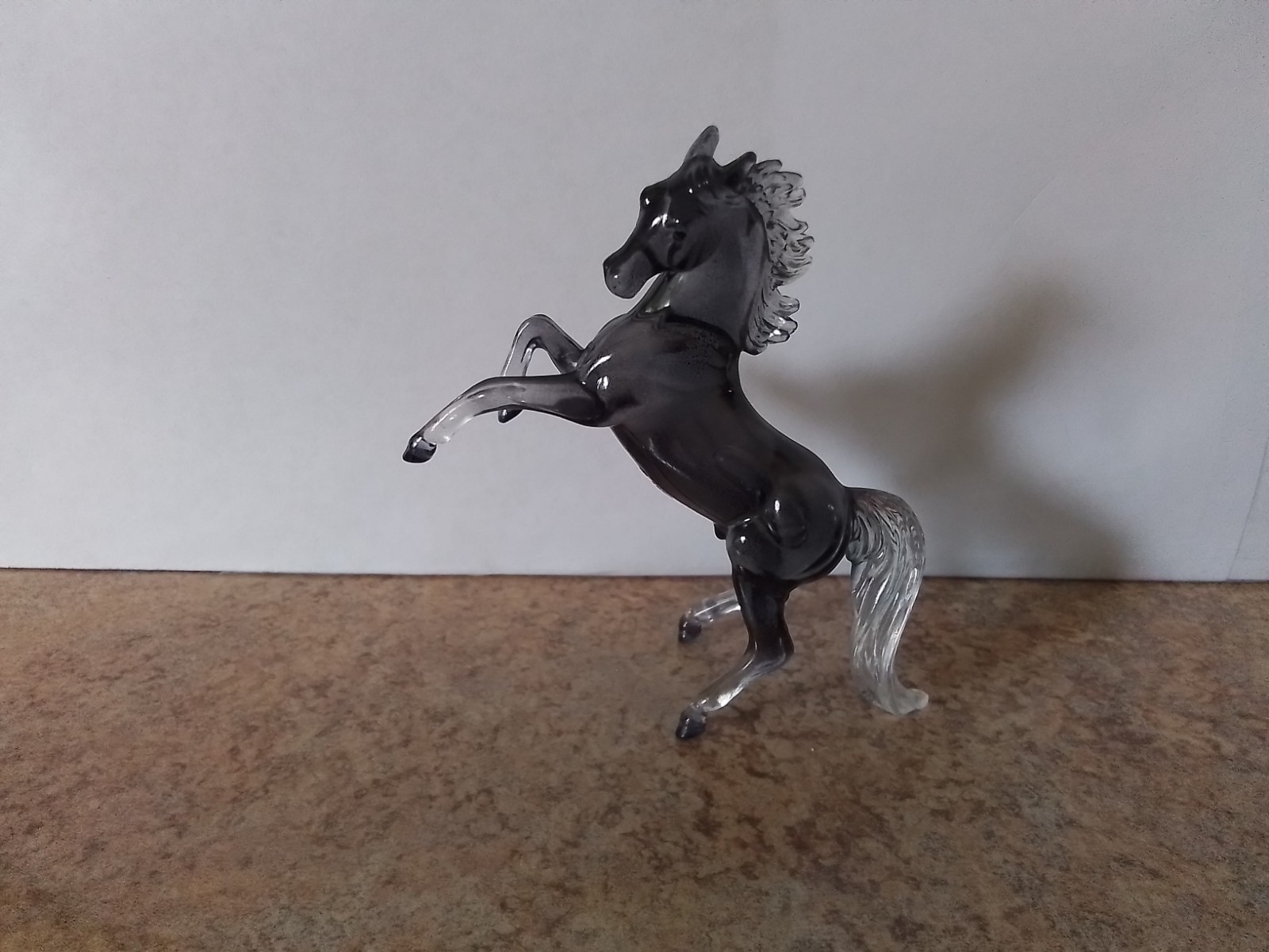 CM OOAK Breyer Stablemates Rearing Arabian (G2) Grey Clearware by Honey Gibbons