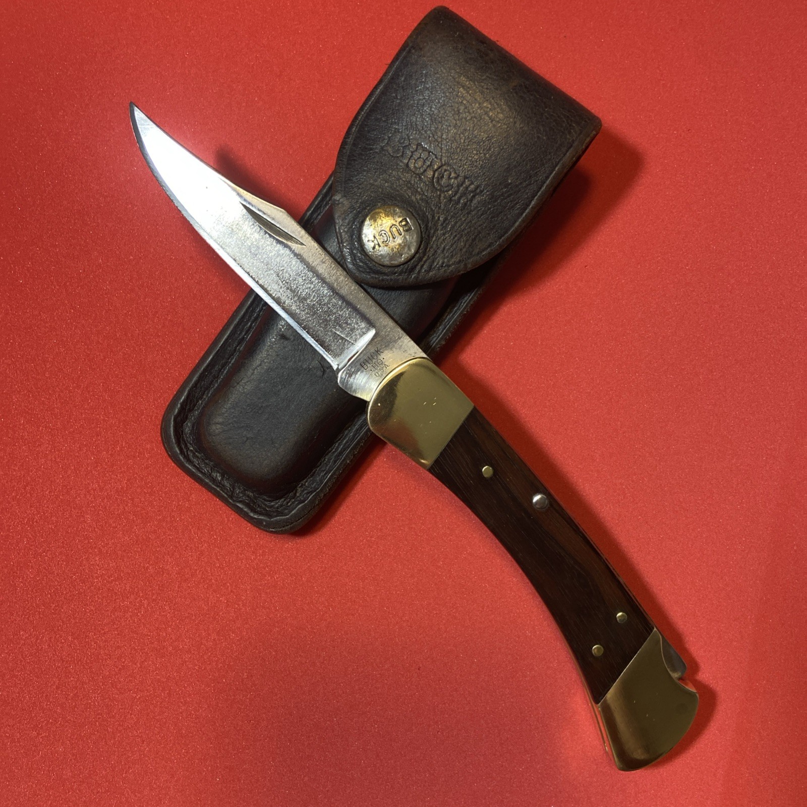 Vintage Buck 110 2 Dot  1974-1980  W/original Sheath Beautiful