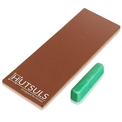 Hutsuls Brown Leather Strop with Compound - Get Razor-Sharp Edges with Stropp...