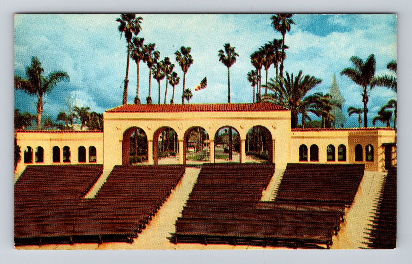 Anaheim CA- California, Greek Theatre In City Park, Antique, Vintage Postcard